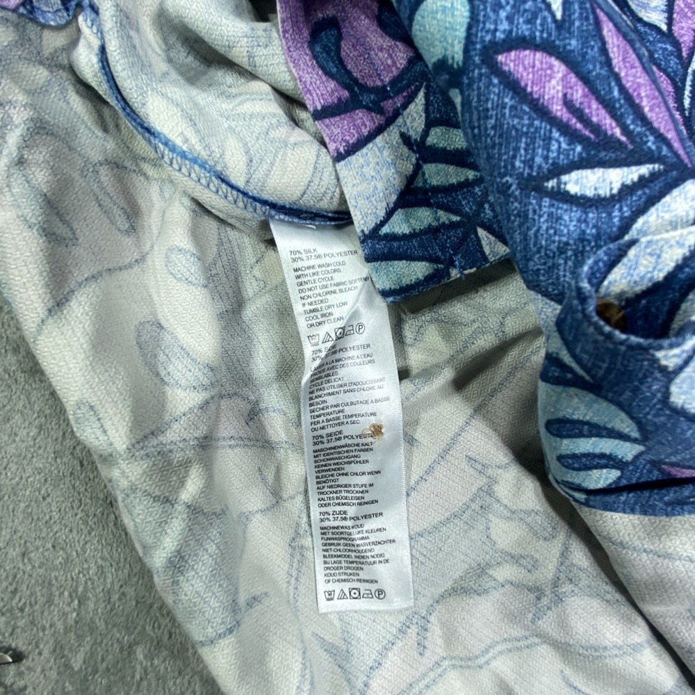 Tommy Bahama Shirt Men Medium Silk Blend Floral Aloha Dad Vacation Summer Cruise - Picture 7 of 8
